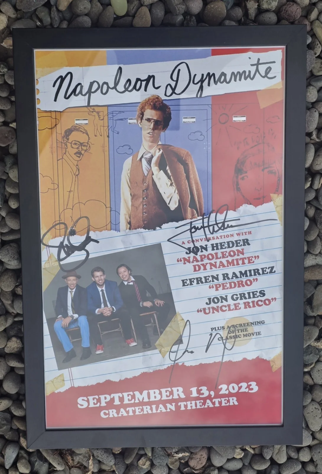 Napoleon Dynamite Autographed Signed Movie Poster Framed 11x17, image 2
