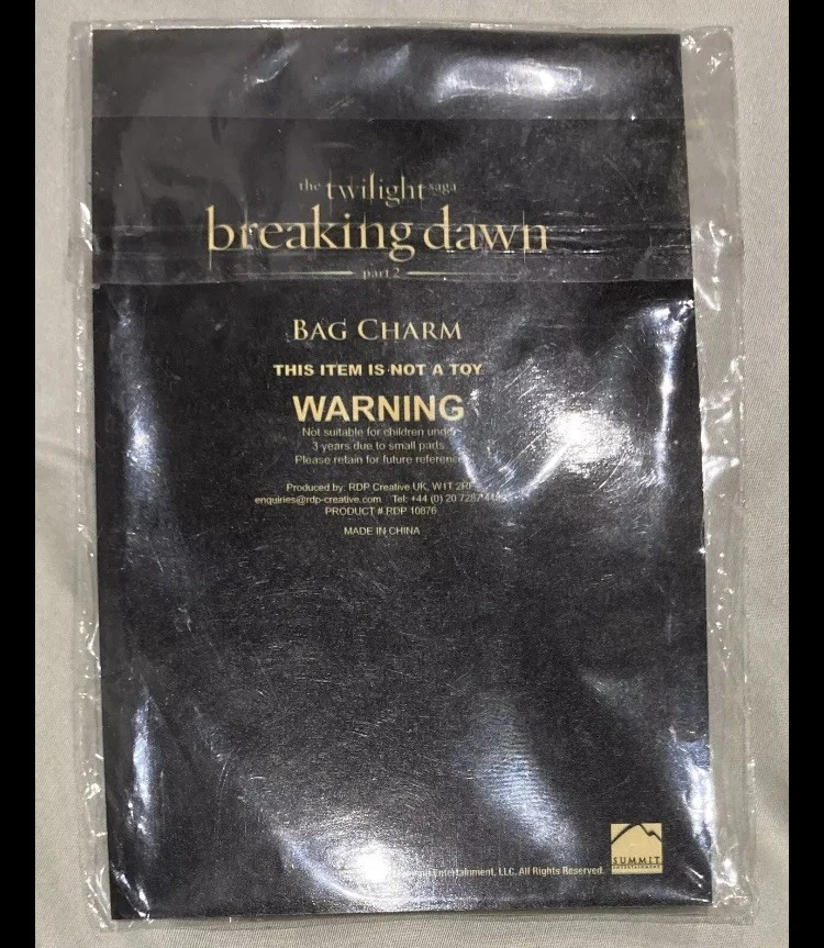 The Twilight Saga - Breaking Dawn Part 2 - Promotional Item - Bag Charm - NEW, изображение 2