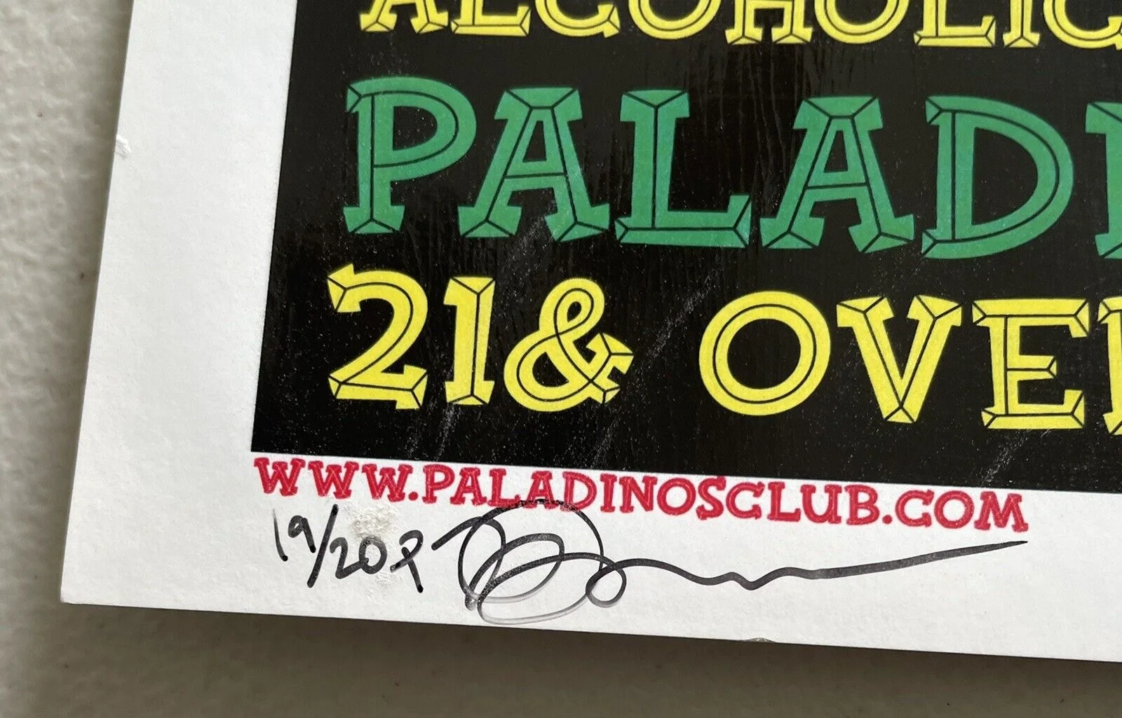 2002 Angel City Outlaws Concert Poster Signed numbered # 19/20, 11" X 17", изображение 4