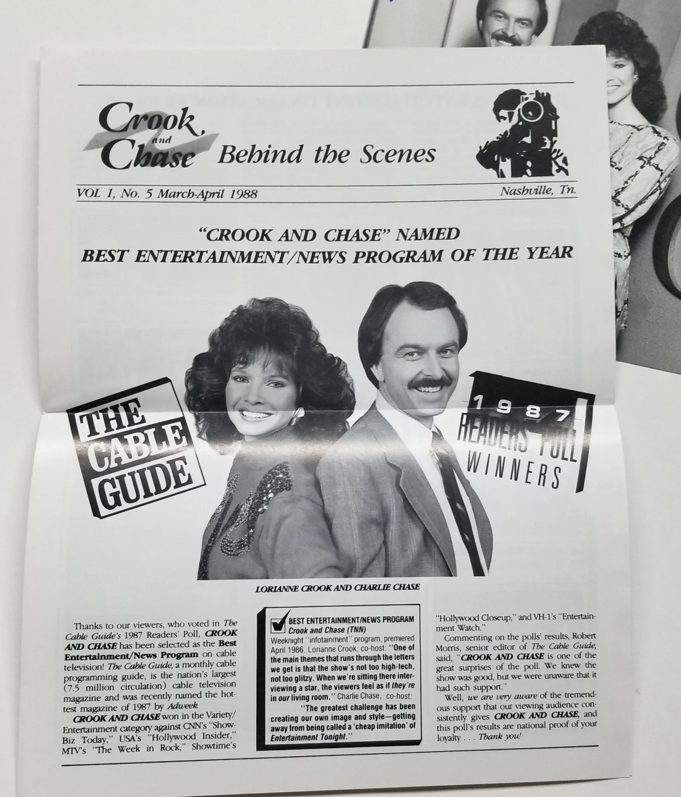 Crook & Chase SIGNED Photo + Flyer COA Lorraine Charlie + Jimmy Carter Reporter, изображение 2