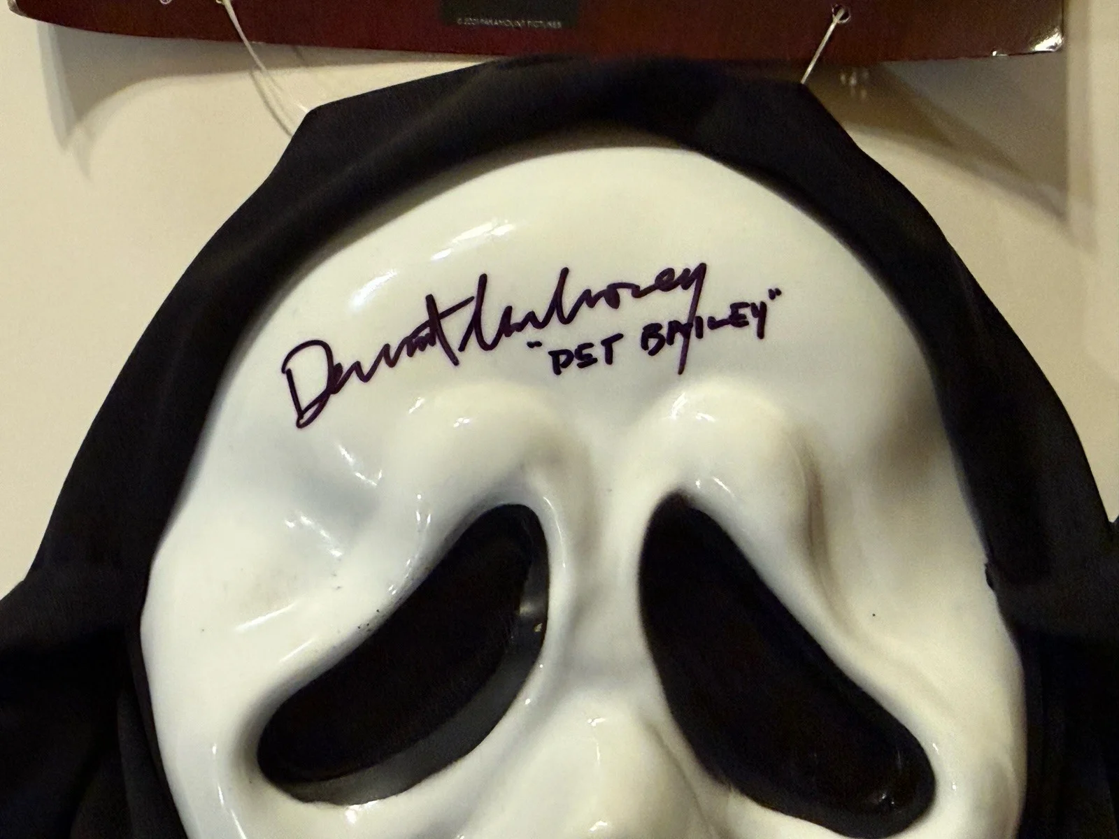 Melissa Barrera — Melissa Barrera & Dermot Mulroney Signed Scream Ghostface Mask EXACT PROOF A, image 2