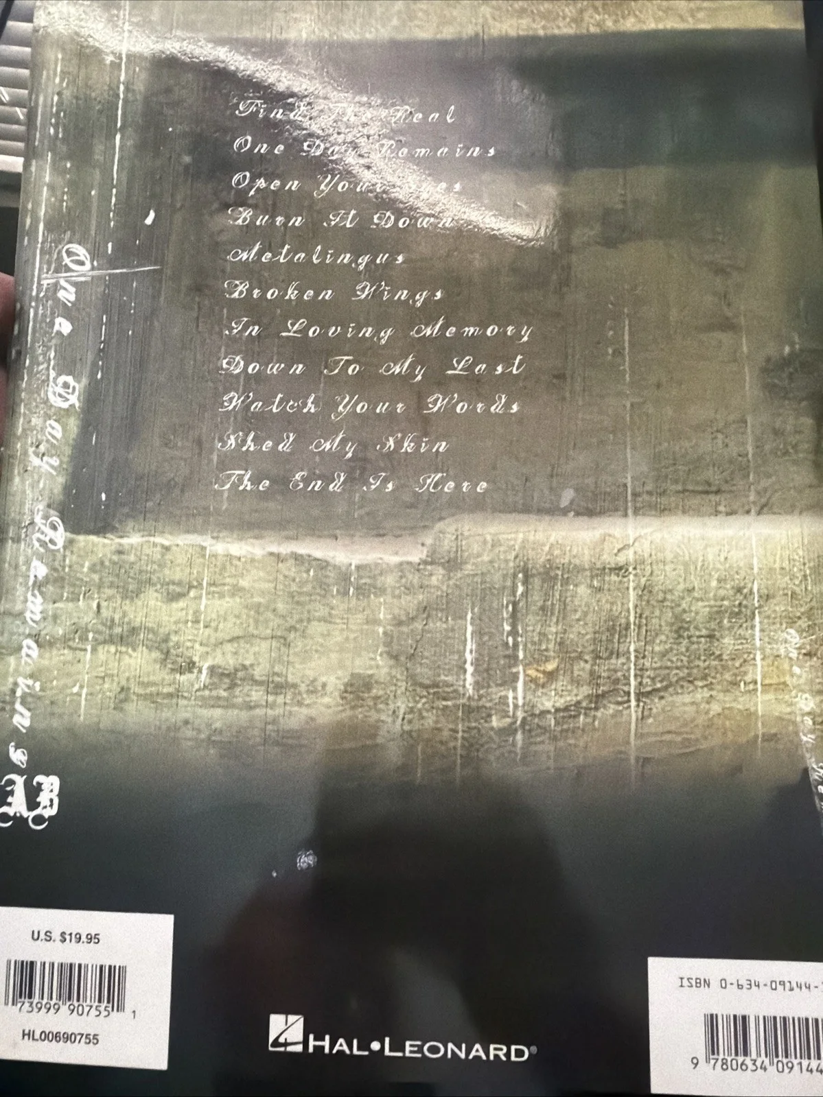 Alter Bridge Autographed Signed One Day Remains Guitar Tab #2, image 2