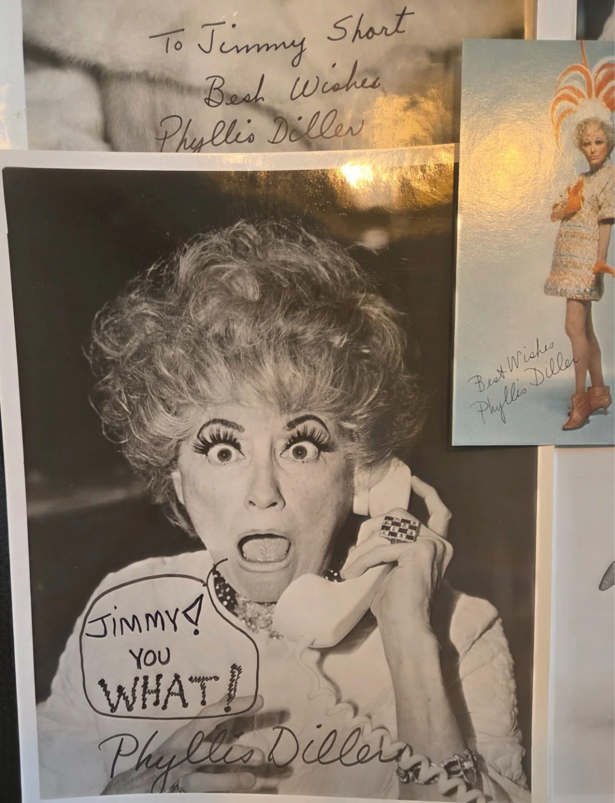 Phyllis Diller — PHYLLIS DILLER Package! (4) Autographed 8x10 Individual Pics Signed + Postcard, изображение 2