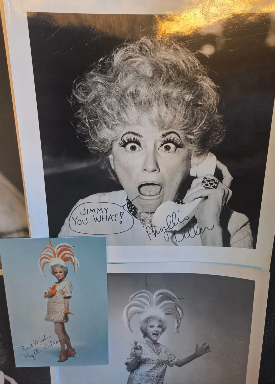 Phyllis Diller — PHYLLIS DILLER Package! (4) Autographed 8x10 Individual Pics Signed + Postcard, изображение 5