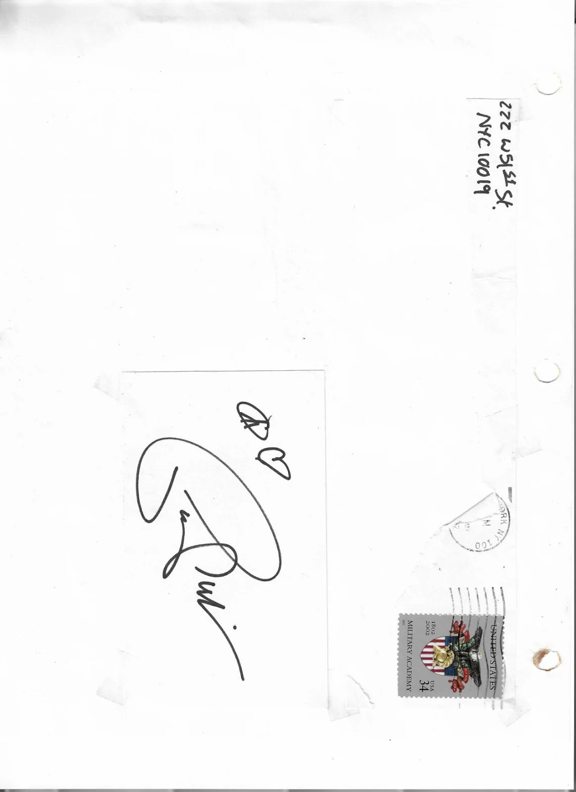 Patrick Wilson — Patrick Wilson REAL hand SIGNED scrapbook page w/ index card and clipping COA, image 2