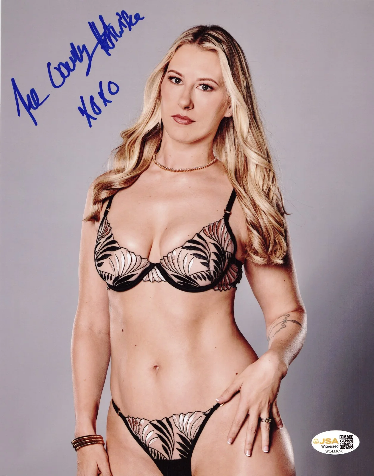 The Country Hotwife — The Country Hotwife Adult Video Star signed Hot 8x10 photo #3 JSA Witnessed