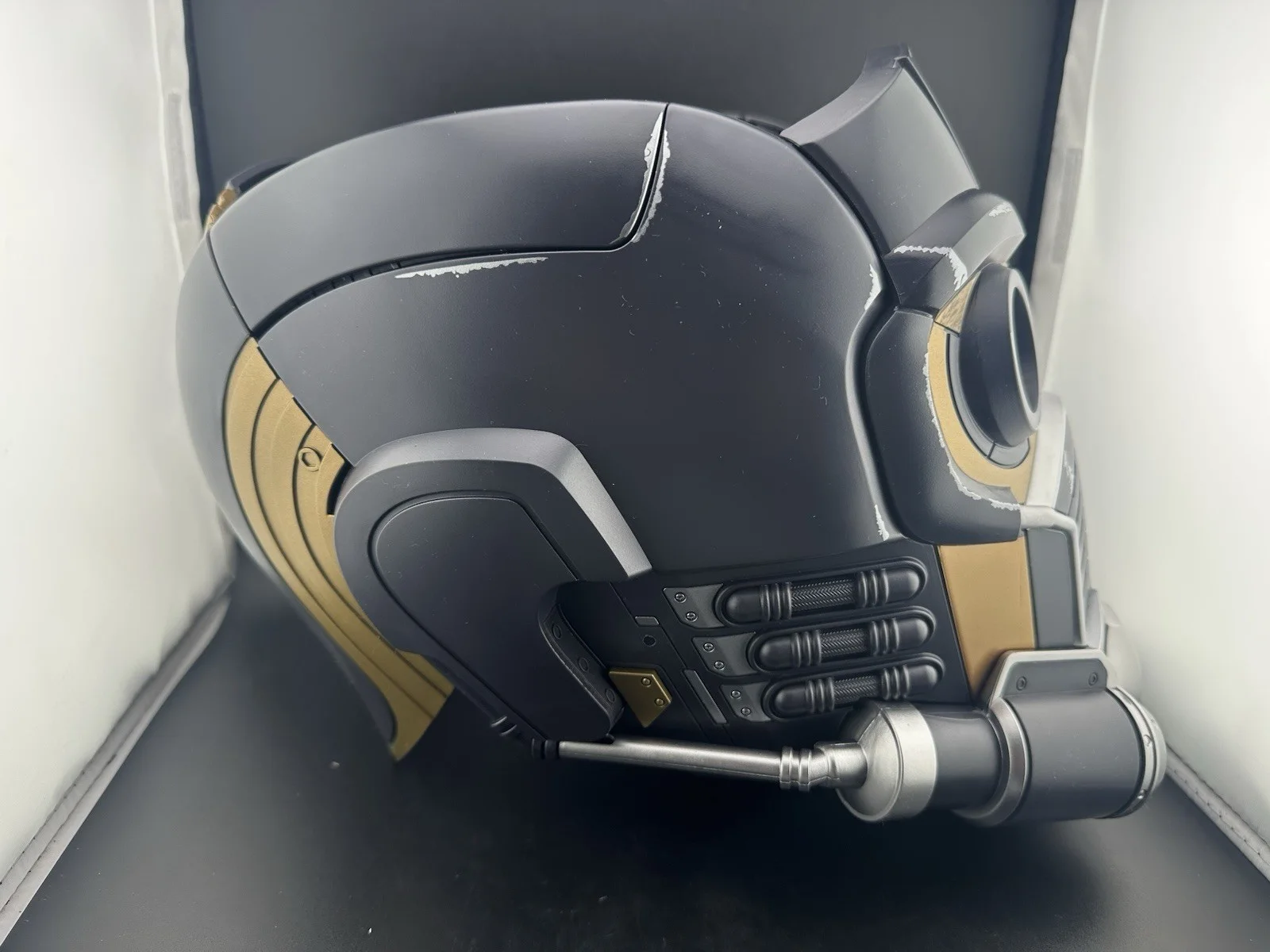 CHRIS PRATT SIGNED MARVEL LEGENDS STAR-LORD HELMET INFINITY SAGA OfficialPix COA, image 5