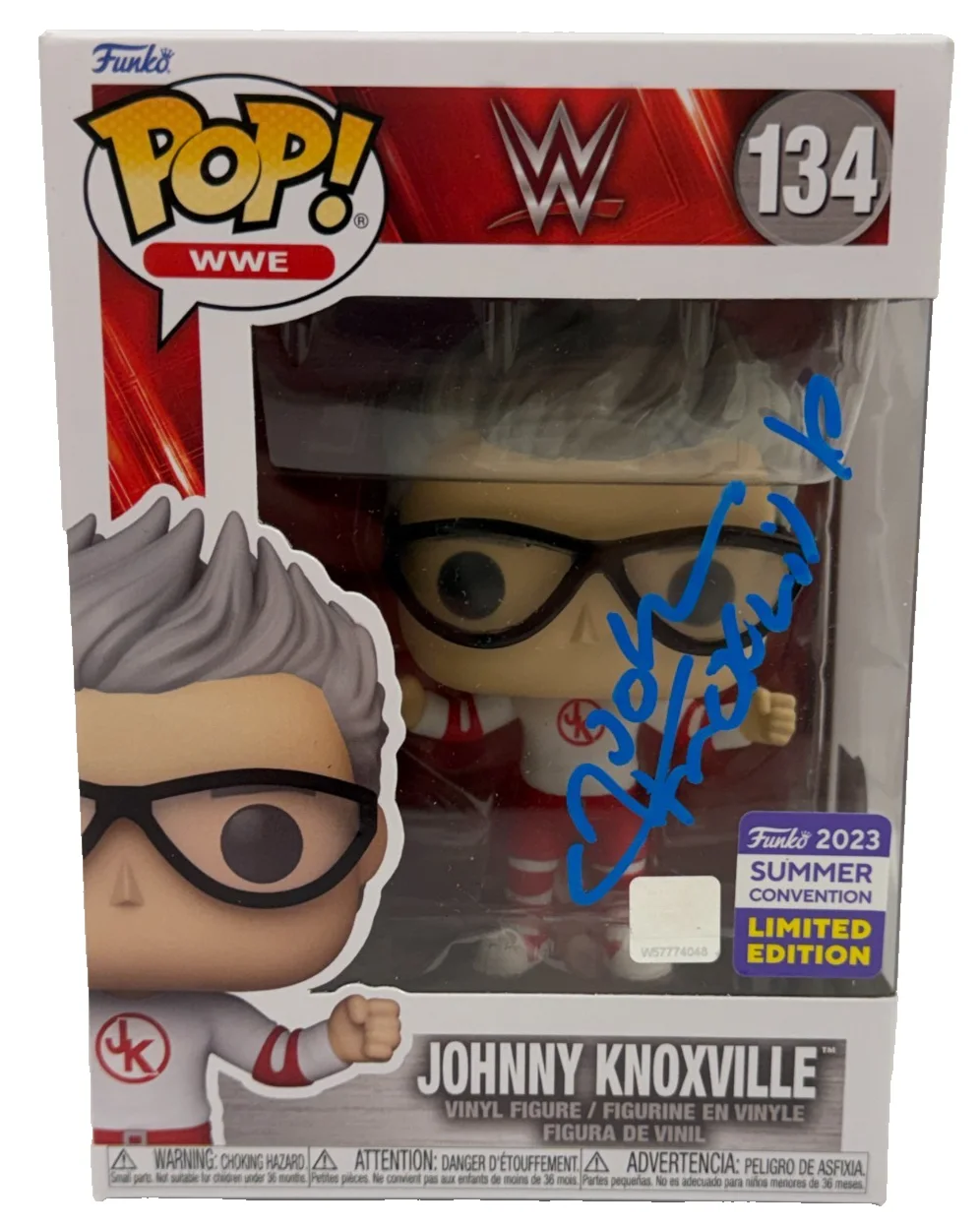 Johnny Knoxville — Johnny Knoxville Signed WWE Funko Summer Convention MTV Autograph Beckett