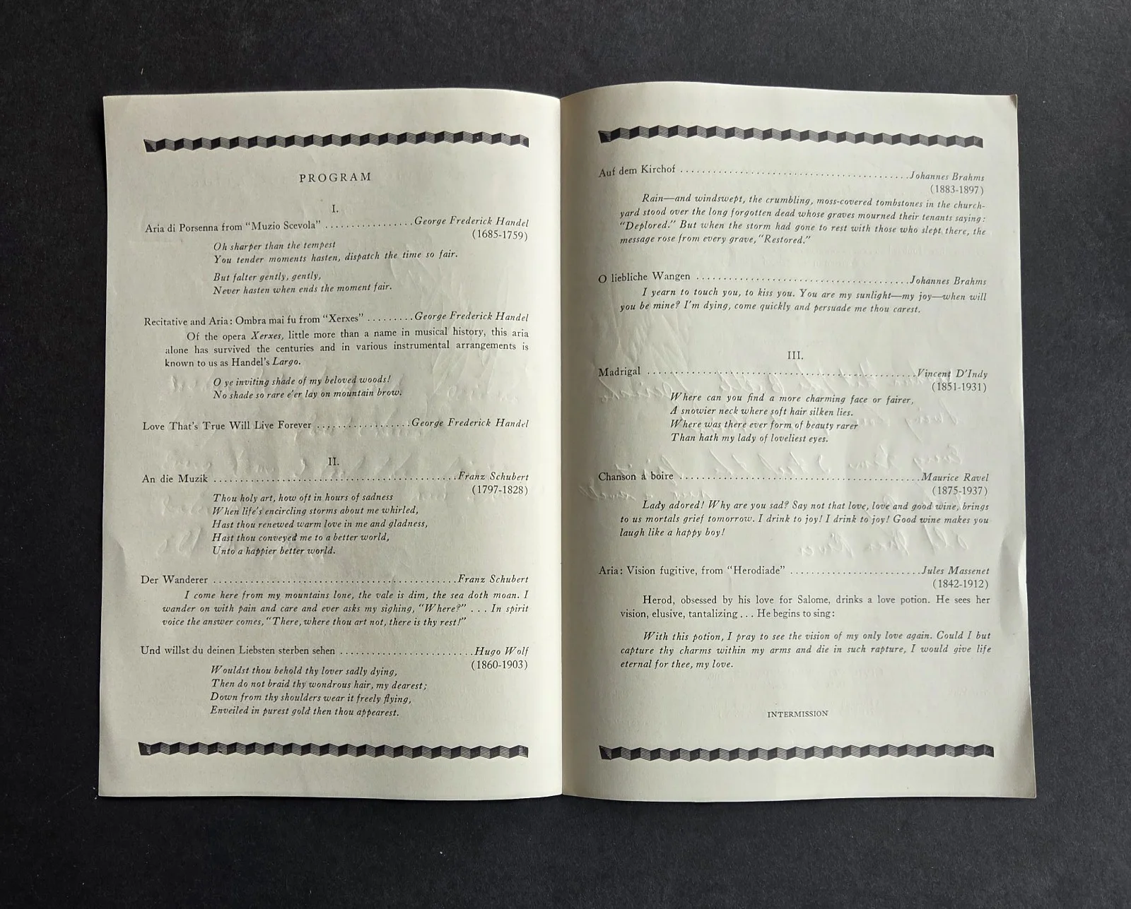 Lawrence Winters Opera Singer signed 1940's Civic Music Program 1915-1965, image 3