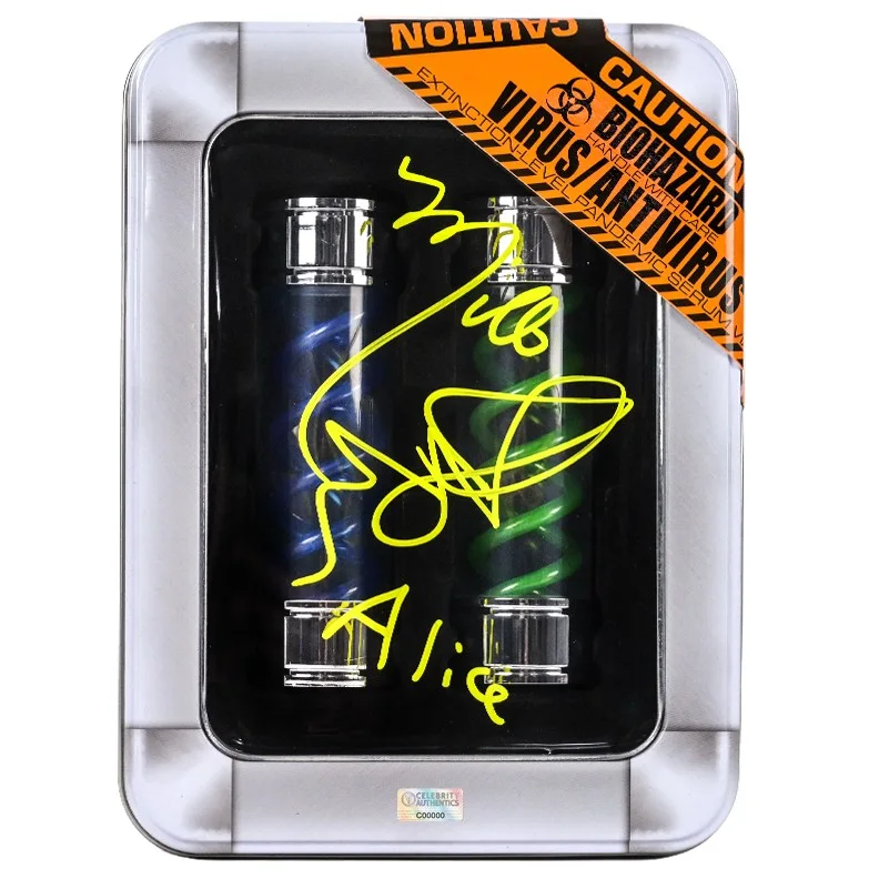 Milla Jovovich — Milla Jovovich Autographed Resident Evil T-Virus & G-Vaccine Prop Replica Set