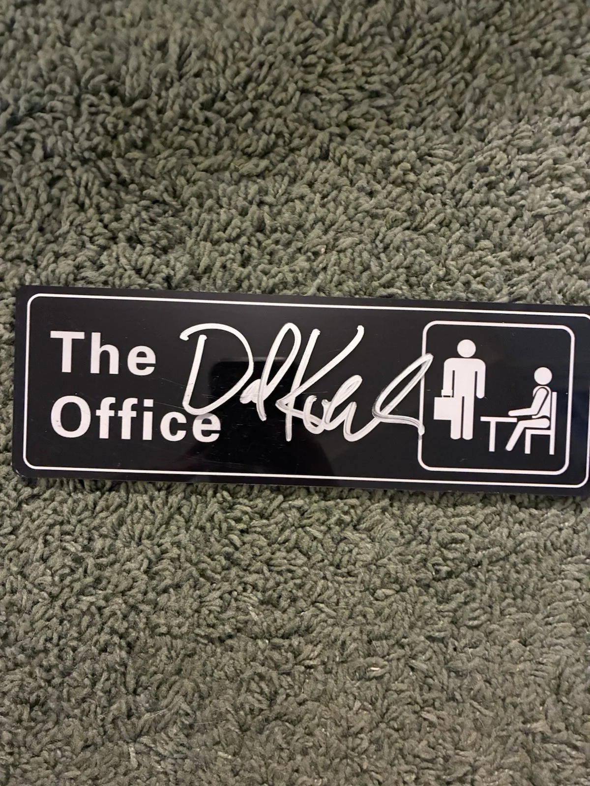 David Koechner Signed Autographed Office Door Plaque Sign Proof, image 2