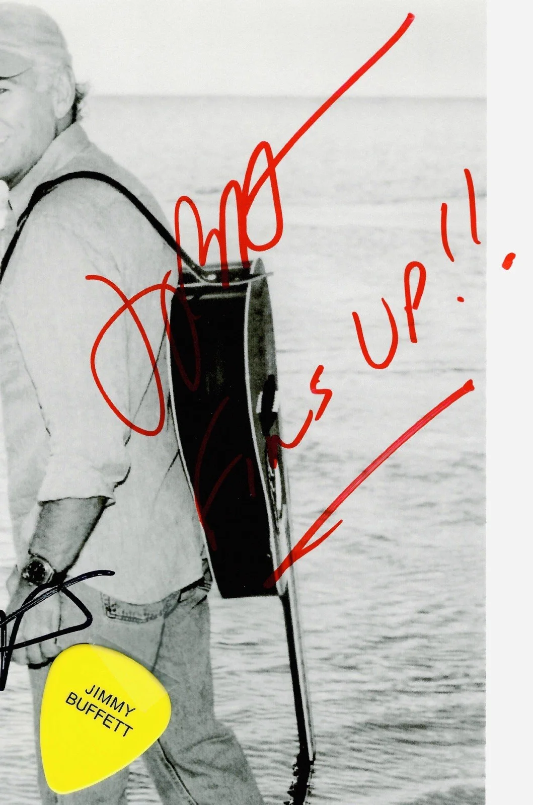 Jimmy Buffett Signed Autographed 8x10 Photo w Inscription & Guitar Pick SWAU, изображение 2