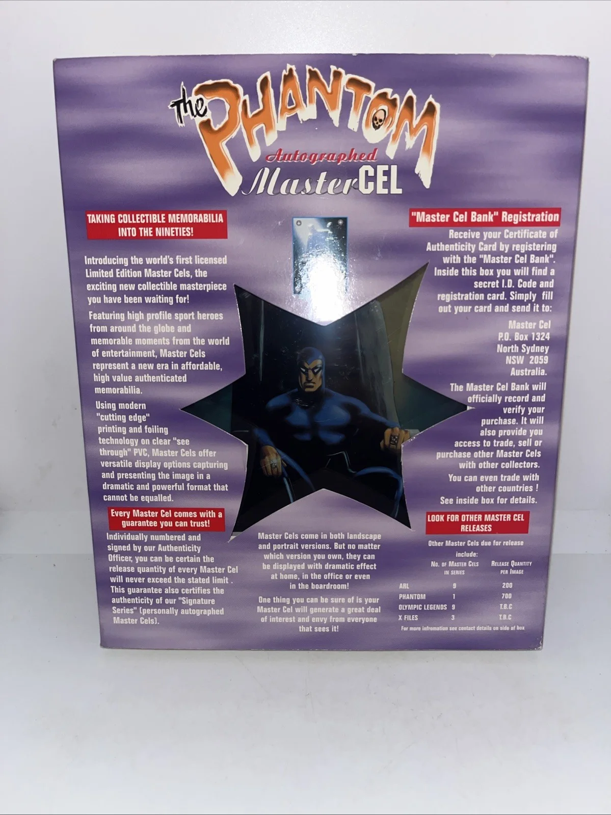 1996 The Phantom Autographed Master Cel /700 Rare, image 4