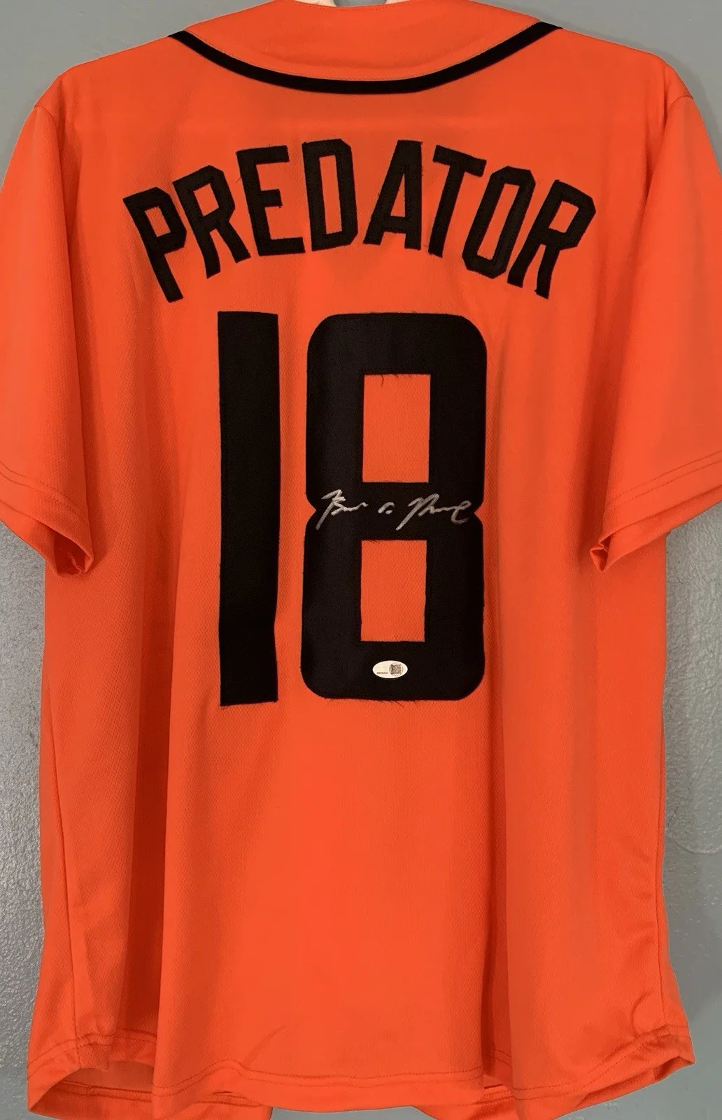 Brian Prince Jr — Brian Prince Jr Signed Autographed The Predator Jersey Orange – with JSA COA, image 3
