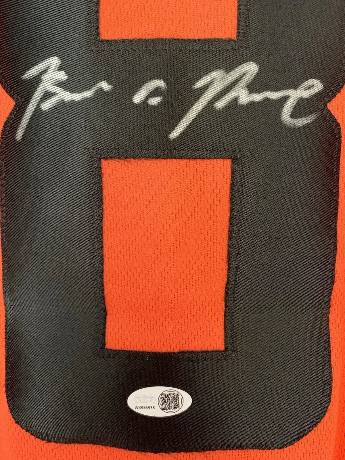 Brian Prince Jr — Brian Prince Jr Signed Autographed The Predator Jersey Orange – with JSA COA, image 5