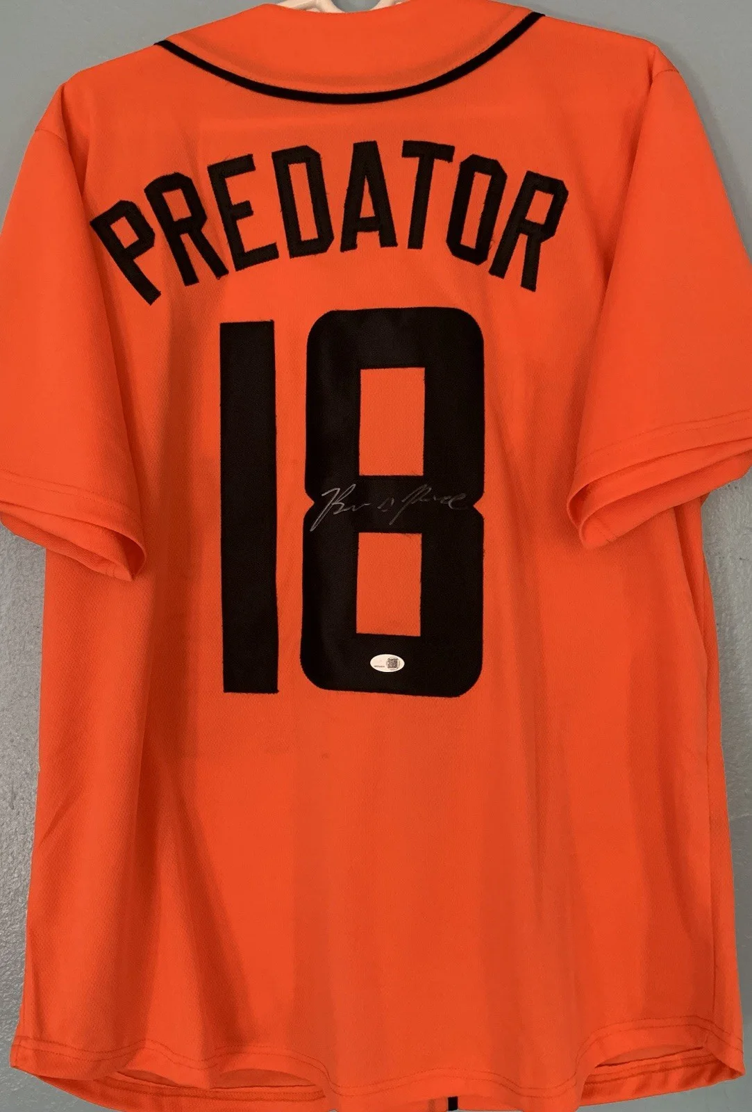Brian Prince Jr — Brian Prince Jr Signed Autographed The Predator Jersey Orange with JSA COA, image 3