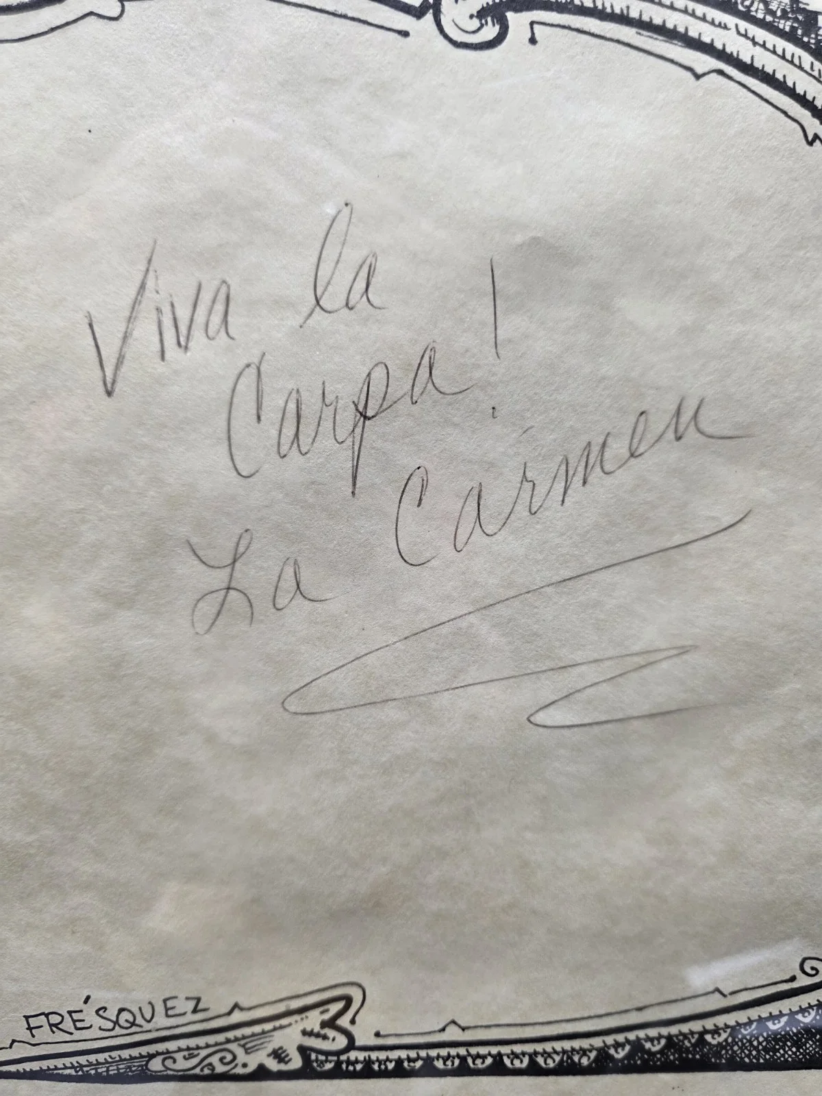 Signed La Carpa Aztlan "I Don't Speak English Only" Poster Autographed Rare, изображение 2