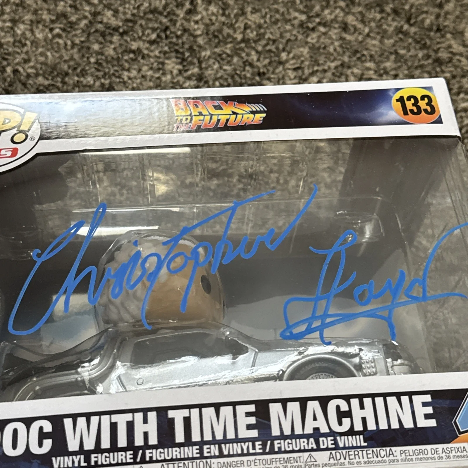 Christopher Lloyd Autographed Doc With Time Machine Funko Pop BTTF 40th JSA, image 2