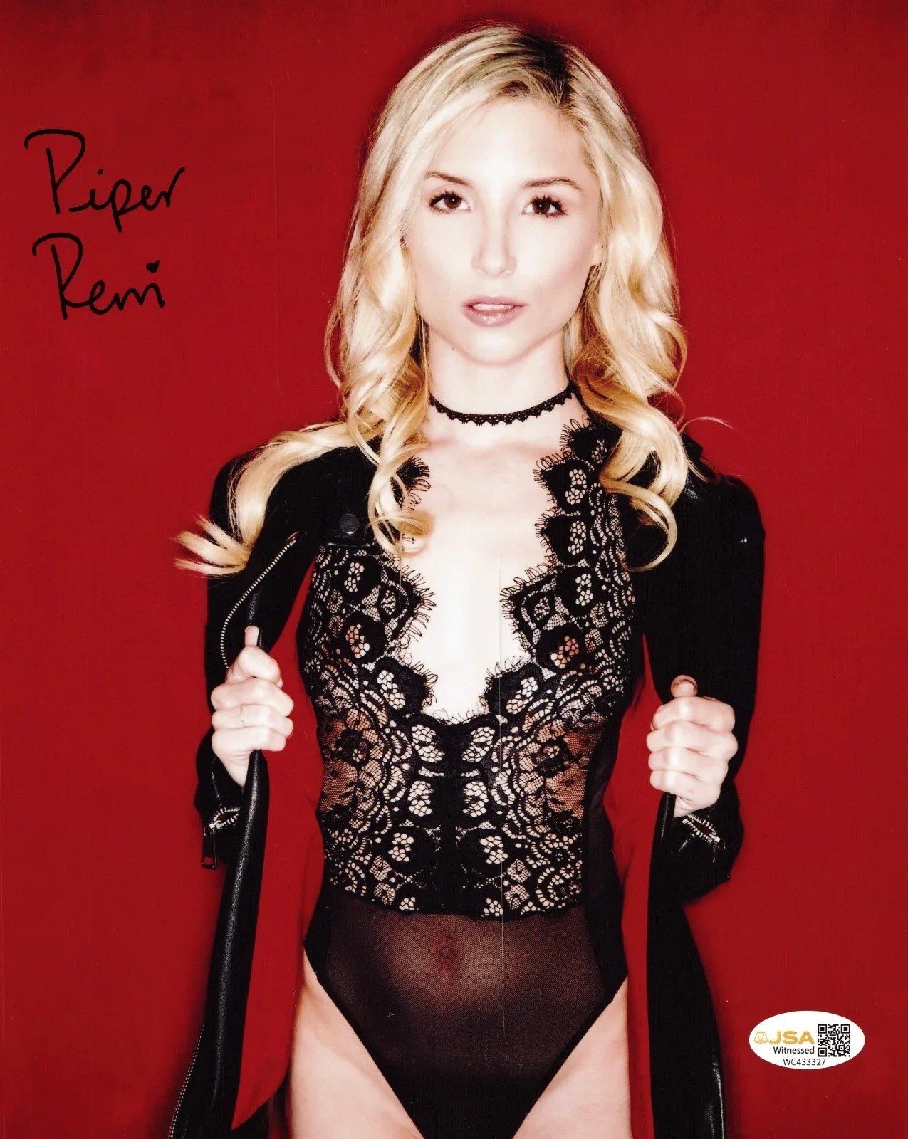 Piper Perri — Piper Perri Adult Video Star signed Hot 8x10 photo Proof #7 JSA Witnessed