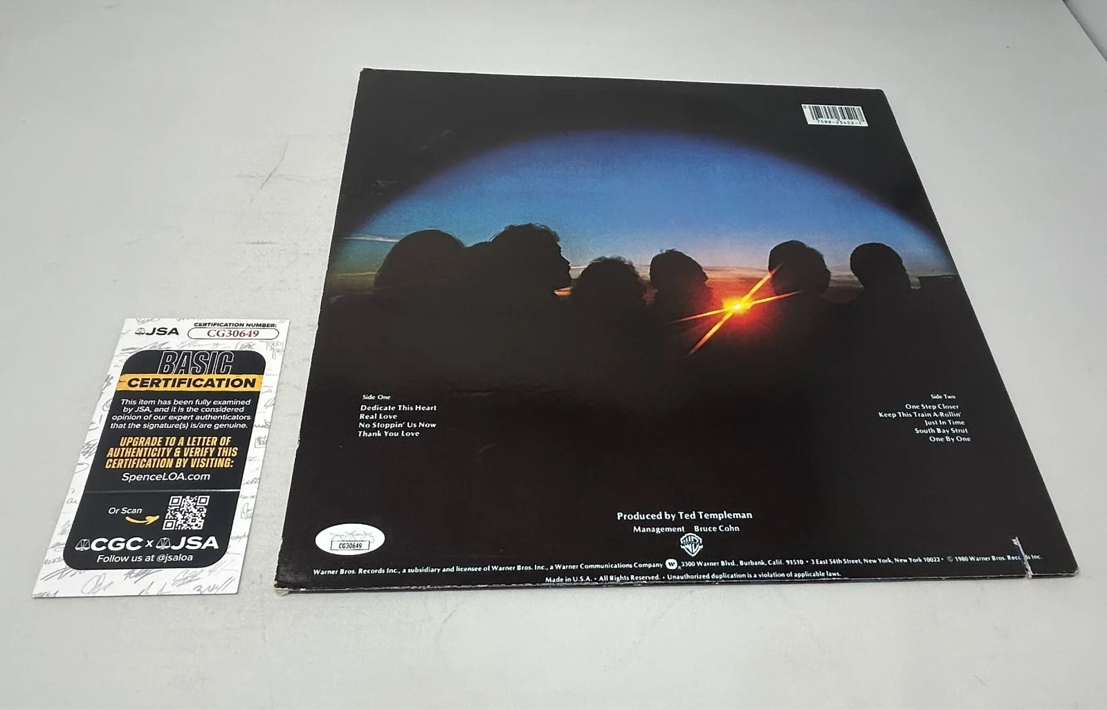 Tom Johnston signed The Dobbie Brothers One Step Closer Album JSA COA, image 2