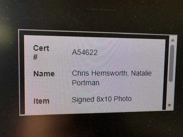 Chris Hemsworth, Natalie Portman — Chris Hemsworth & Natalie Portman Autographed Picture, изображение 3