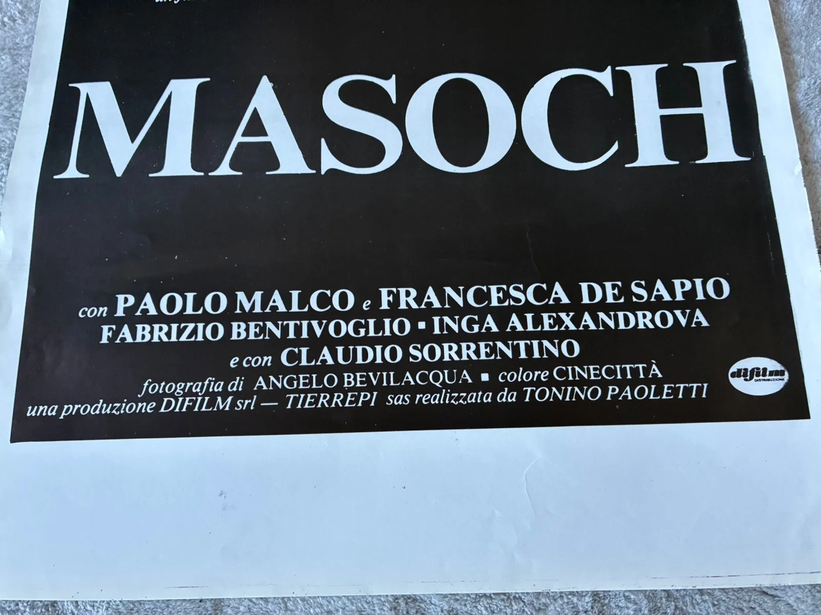 Original Vintage Italian Adult Film Poster - masoch, изображение 4
