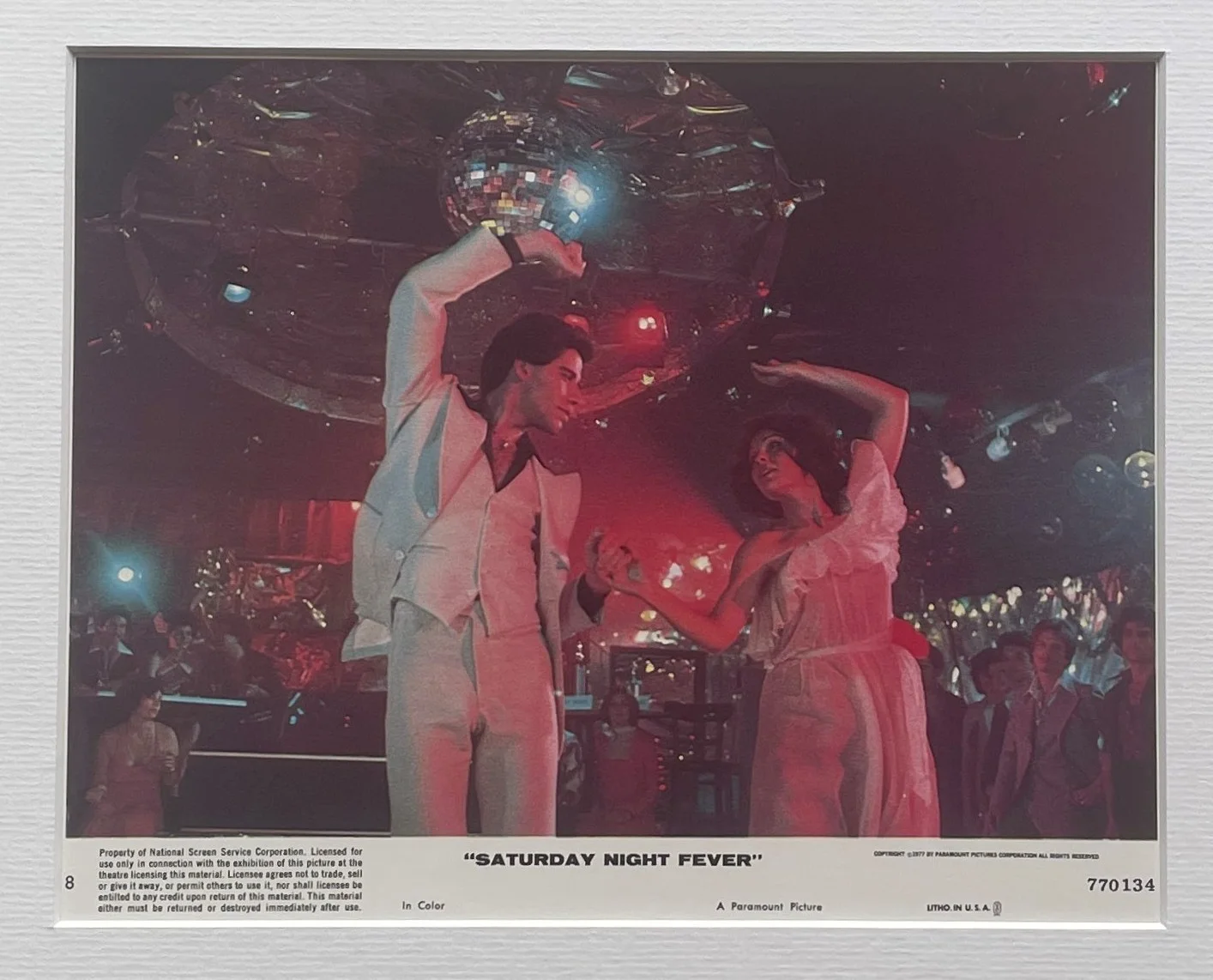 Saturday Night Fever Lobby Card Original Framed 8X10 inch U.K. Lobby Card, изображение 3