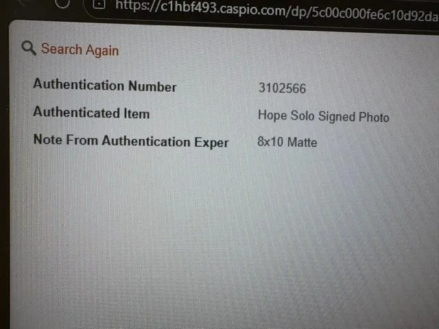 Hope Solo — Hope Solo Autographed Picture, image 3