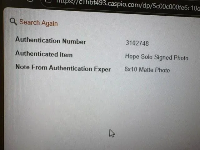 Hope Solo — Hope Solo Autographed Picture, image 3