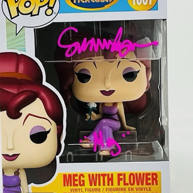 Susan Egan Autographed Meg With Flower Disney Hercules Funko Pop #1667 OCCM, image 2