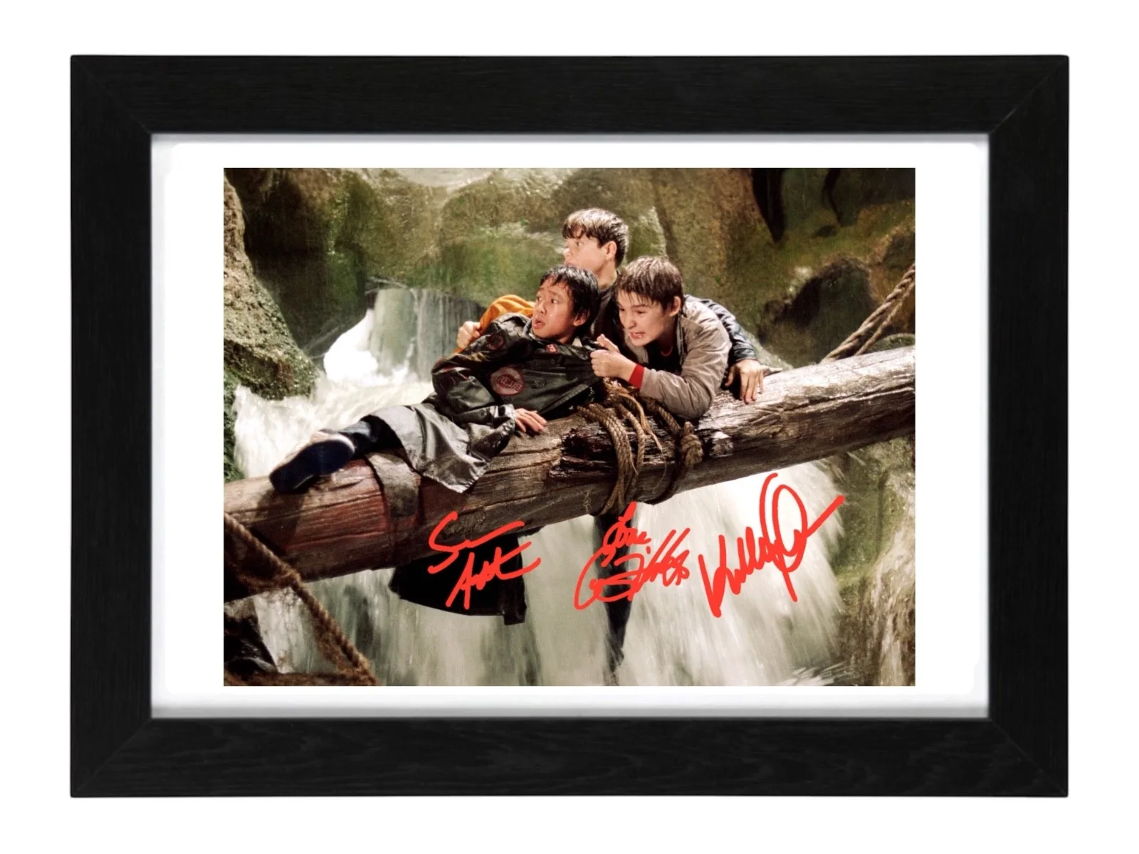 Astin, Feldman, Quan Signed Autograph PHOTO Pre Print / Framed Goonies, изображение 3