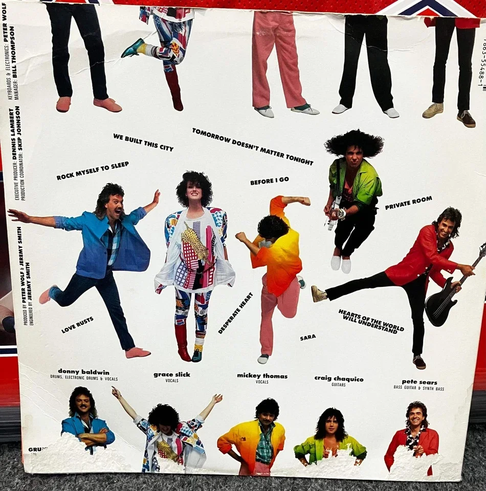 Starship Band Signed Knee Deep In The Hoopla Signed Record Vinyl Cover, image 2