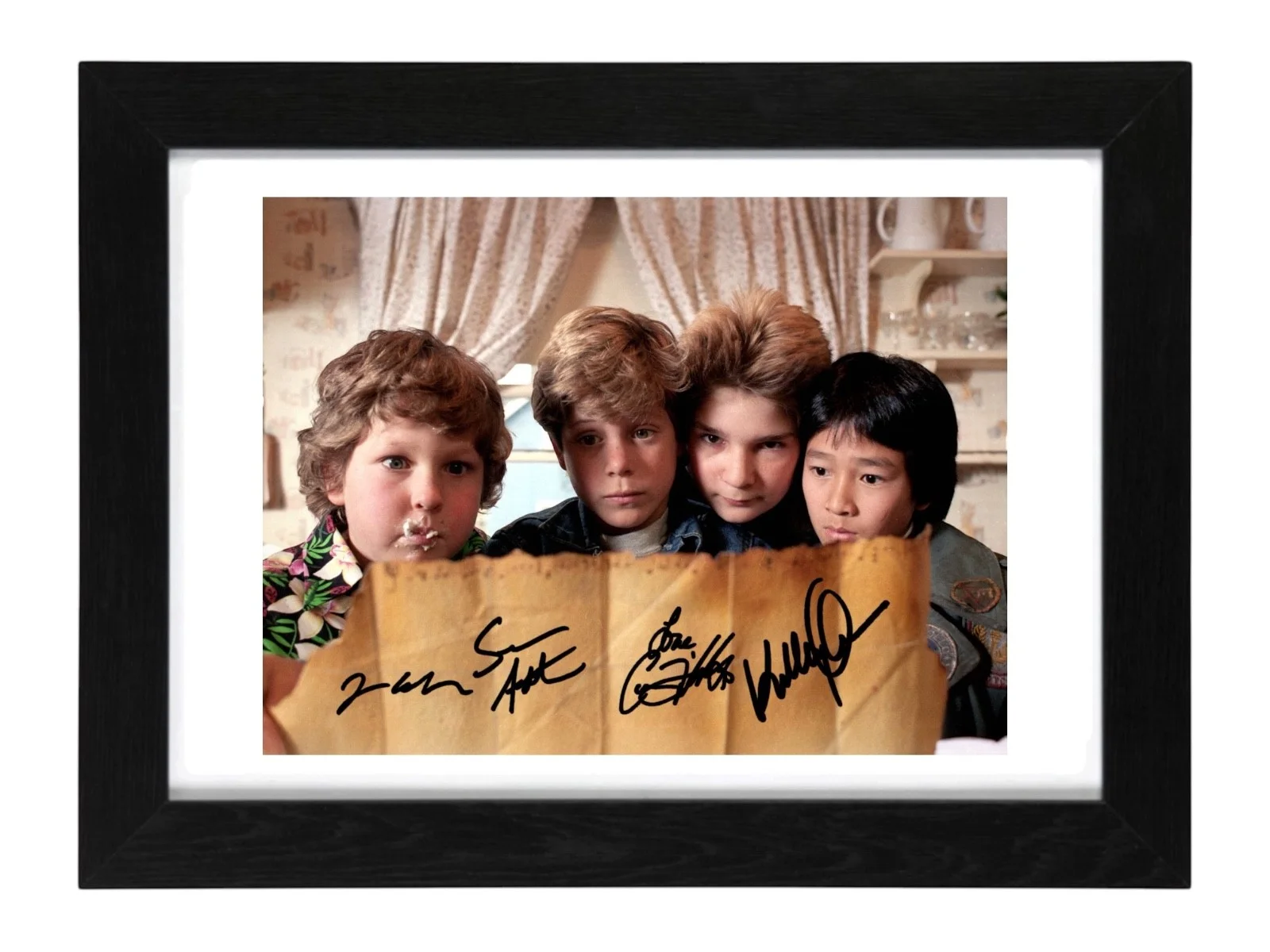 Astin, Cohen, Feldman, Quan Signed Autograph PHOTO Pre Print / Framed Goonies, изображение 3