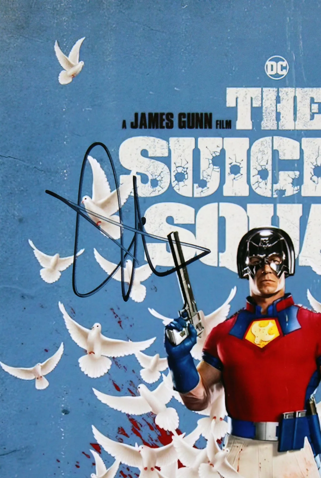 John Cena — John Cena The Suicide Squad Signed 11x17 Mini Movie Poster Photo BAS #BW89013, изображение 2