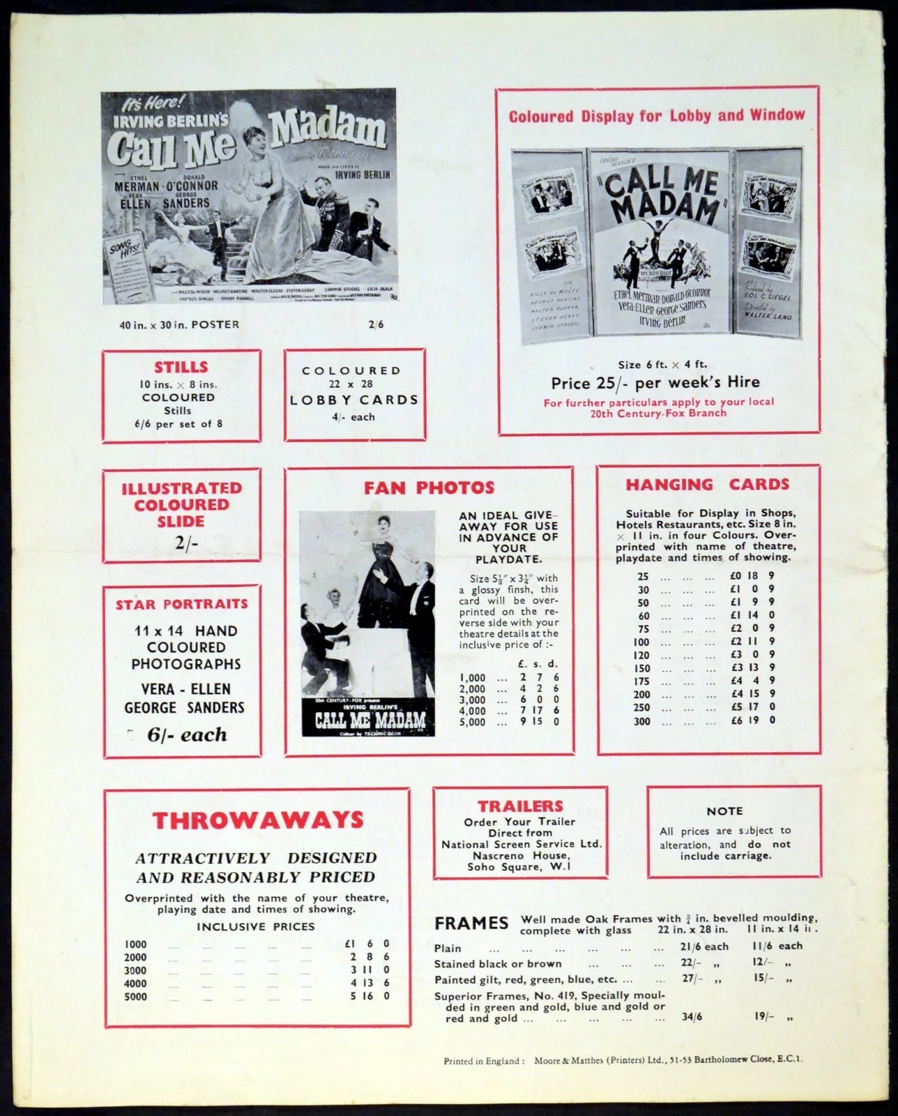 CALL ME MADAM 1953 Ethel Merman, Donald O'Connor, Vera-Ellen UK PRESSBOOK, изображение 2