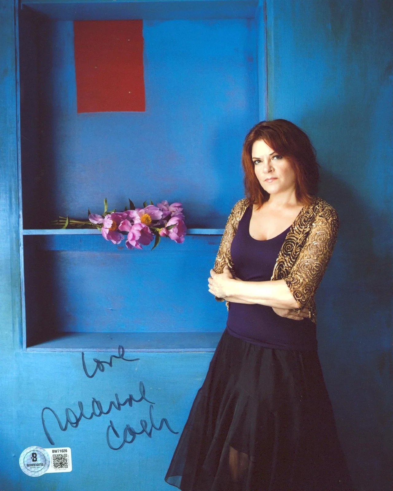 Rosanne Cash — Rosanne Cash Singer "Love" Authentic Signed 8x10 Vertical Photo BAS 2