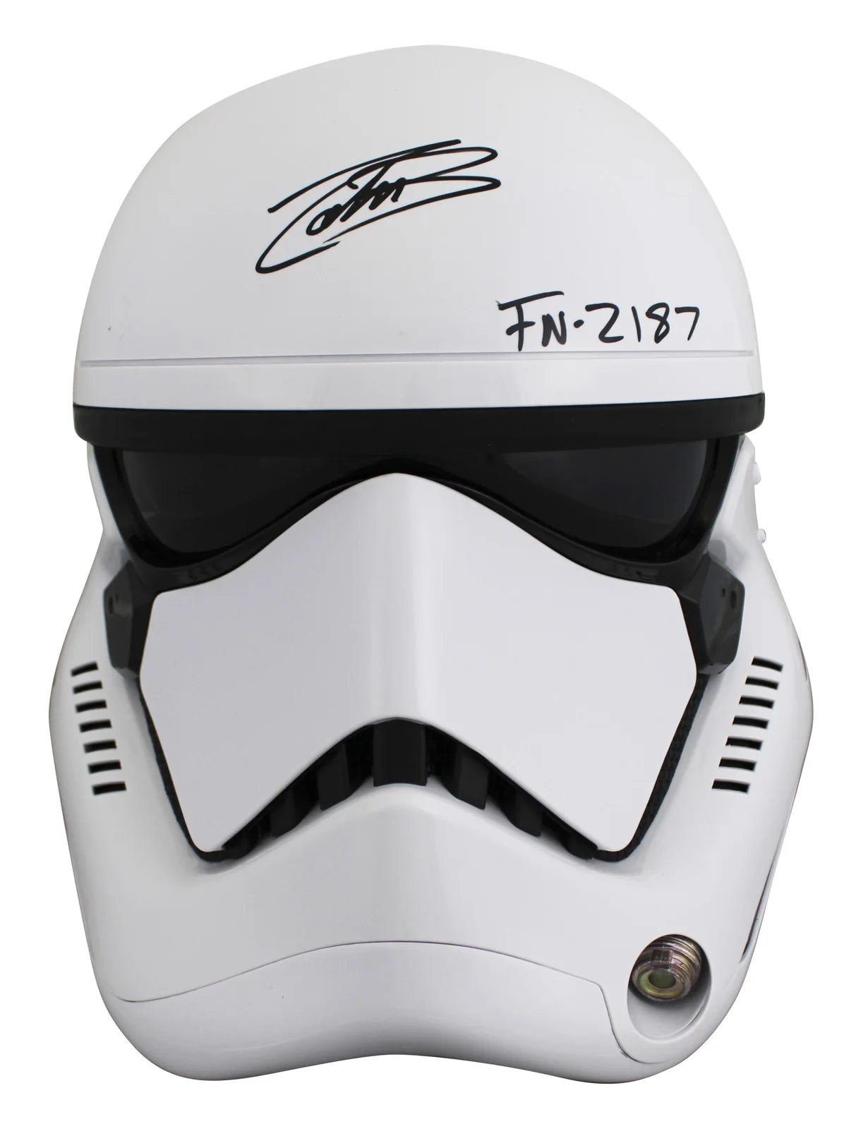 John Boyega — John Boyega Star Wars The Force Awakens "FN-2187" Signed Full Size Helmet BAS, image 2