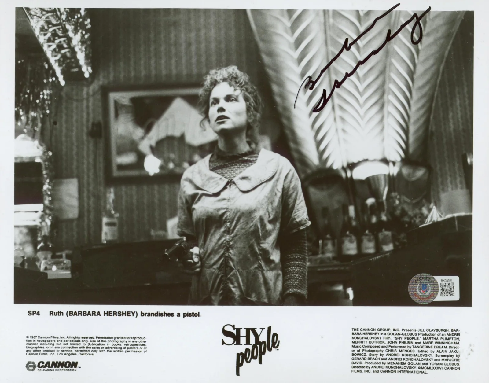 Barbara Hershey — Barbara Hershey Shy People Authentic Signed 8x10 Photo Autographed BAS #BK03921, image 3