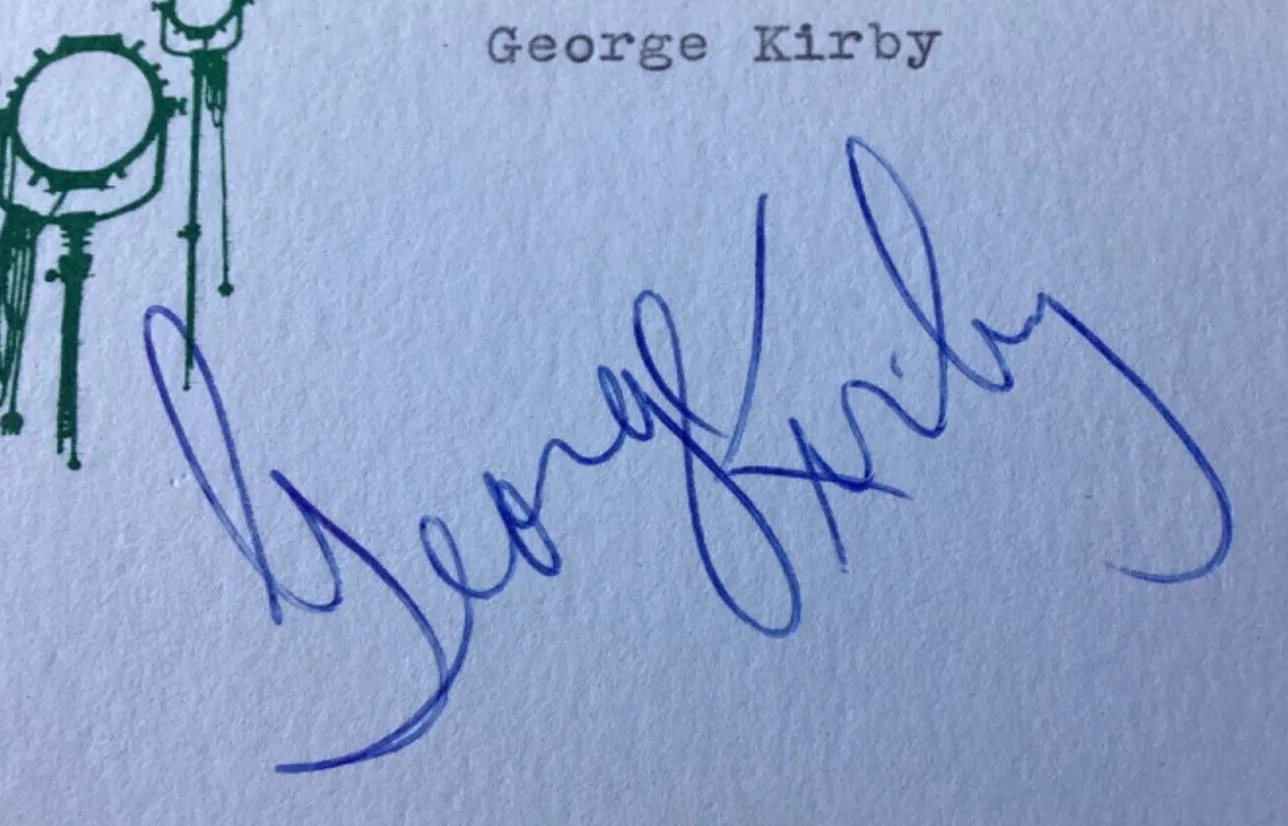 Archie Campbell — Comedian Actor GEORGE KIRBY Personally Autographed Signed MOVIE Card LAUGH-IN, изображение 2