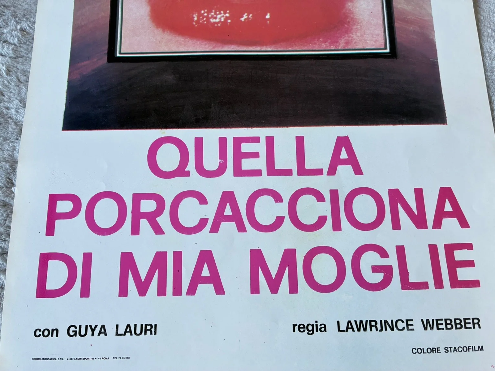 Original Vintage Italian Adult Film Poster - QUELLA PORCACCIONA DI MIA MOGLIE, изображение 5