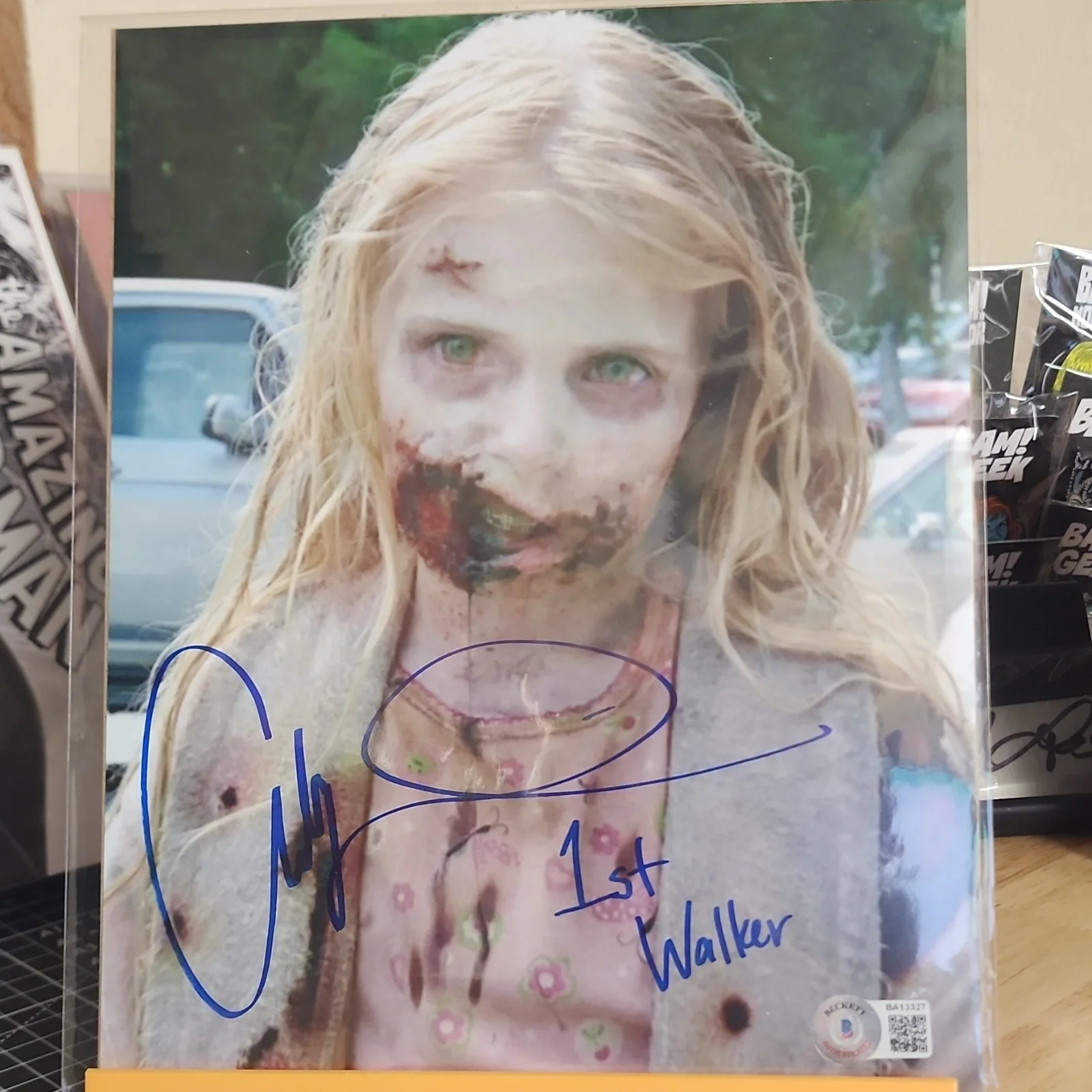 Addy Miller — Addy Miller Signed 8x10 Photo The Walking Dead "Teddy Bear Girl" Beckett BAS COA