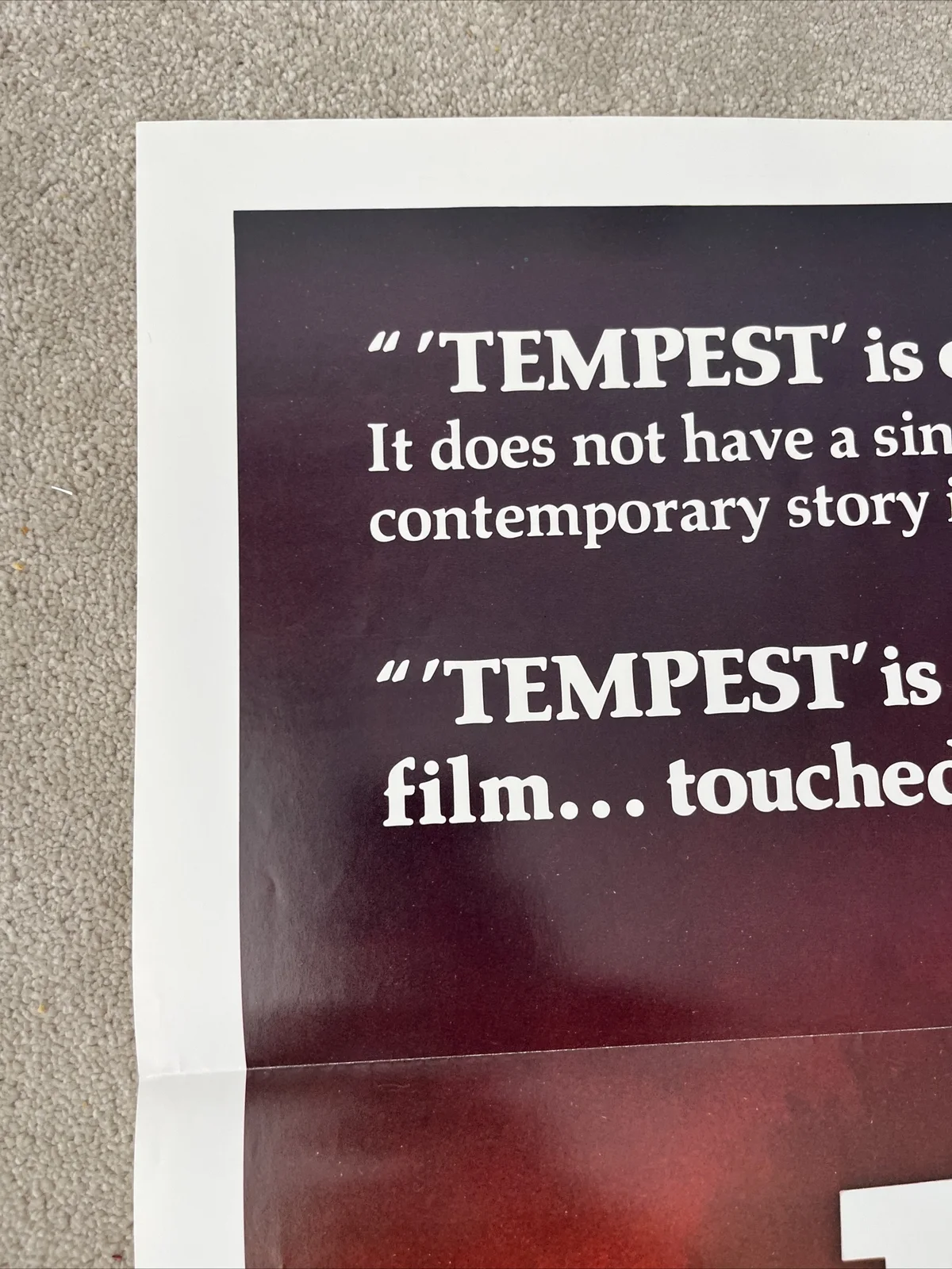 Tempest (1982) Original US One Sheet Cinema Poster, image 2