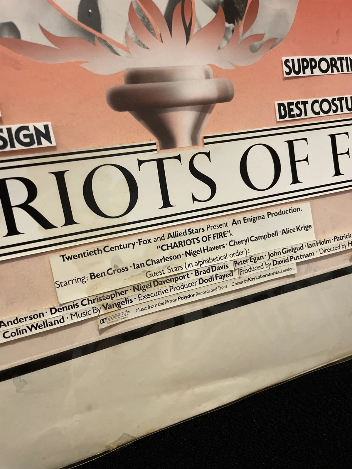 ORIGINAL Chariots Of Fire (1981) Mock-Up Concept Film Poster Artwork Gielgud OLD, изображение 4