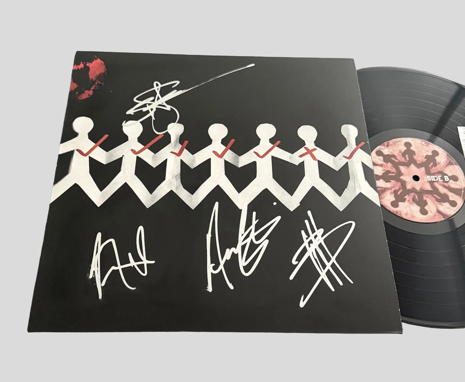 THREE DAYS GRACE SIGNED ONE X VINYL ADAM GONTIER + BRAD + BARRY + NEIL w/JSA COA, image 2