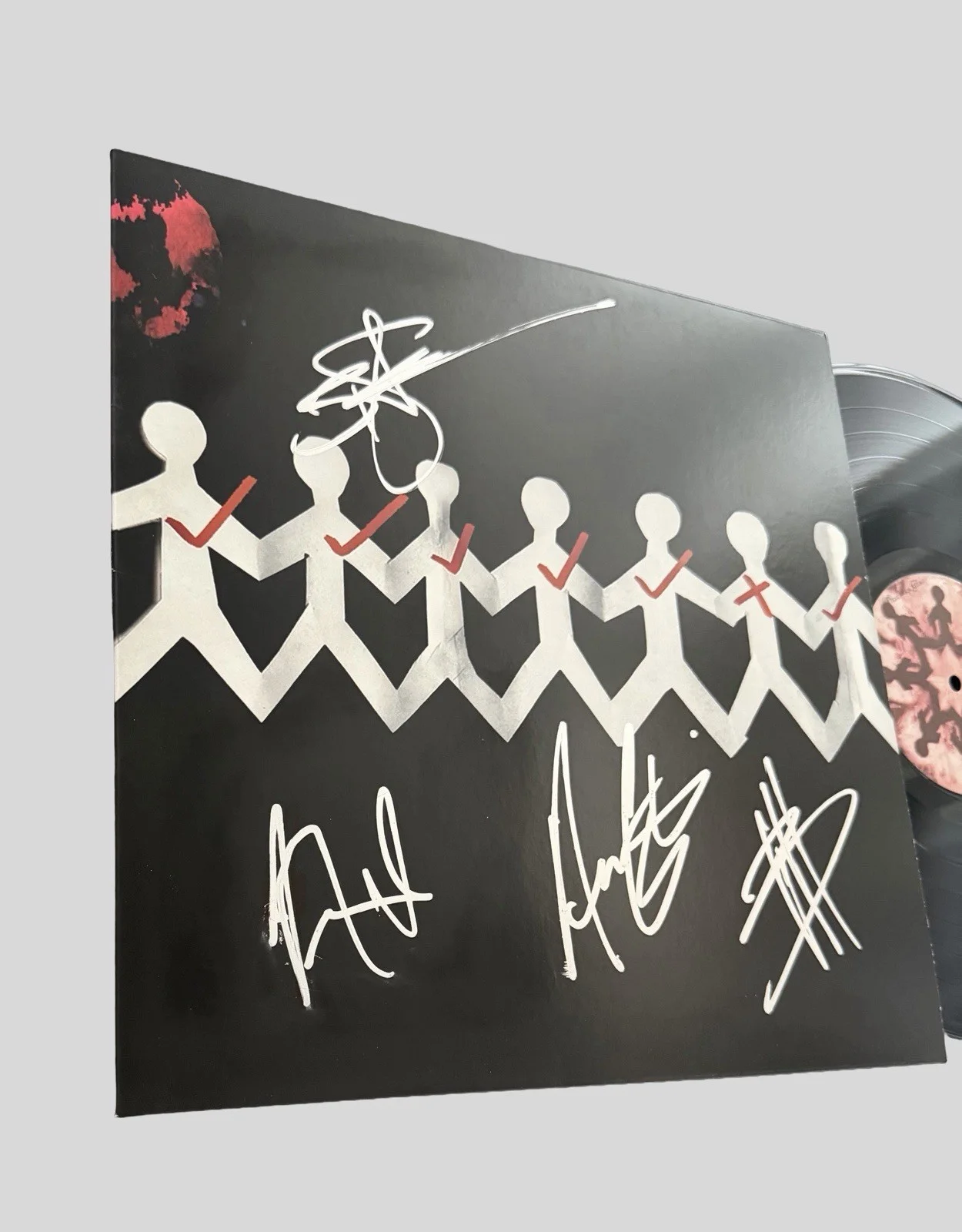 THREE DAYS GRACE SIGNED ONE X VINYL ADAM GONTIER + BRAD + BARRY + NEIL w/JSA COA, image 3