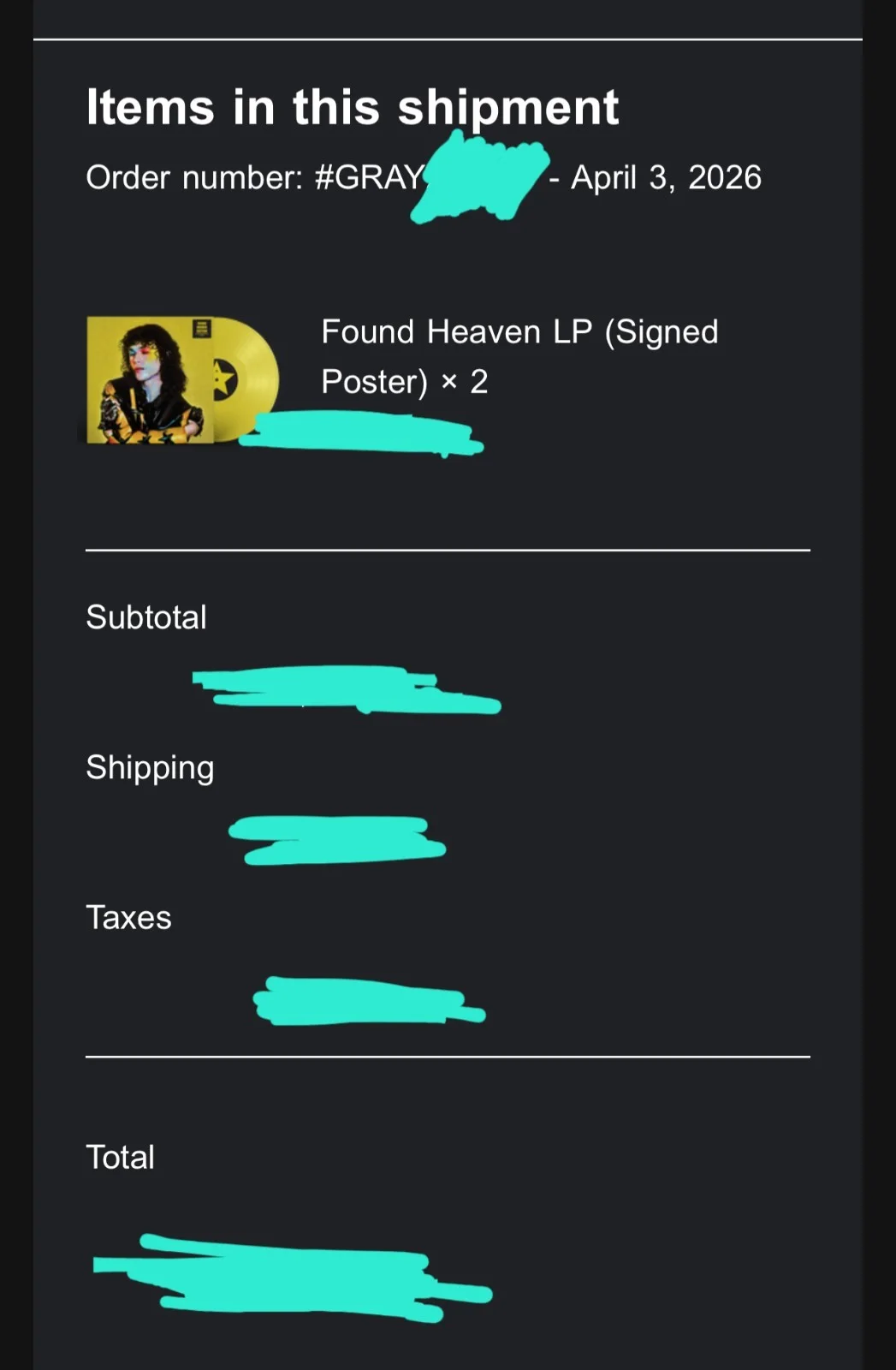 Conan Gray Signed Found Heaven Vinyl Gatefold/Sleeve with proof of purchase., изображение 2