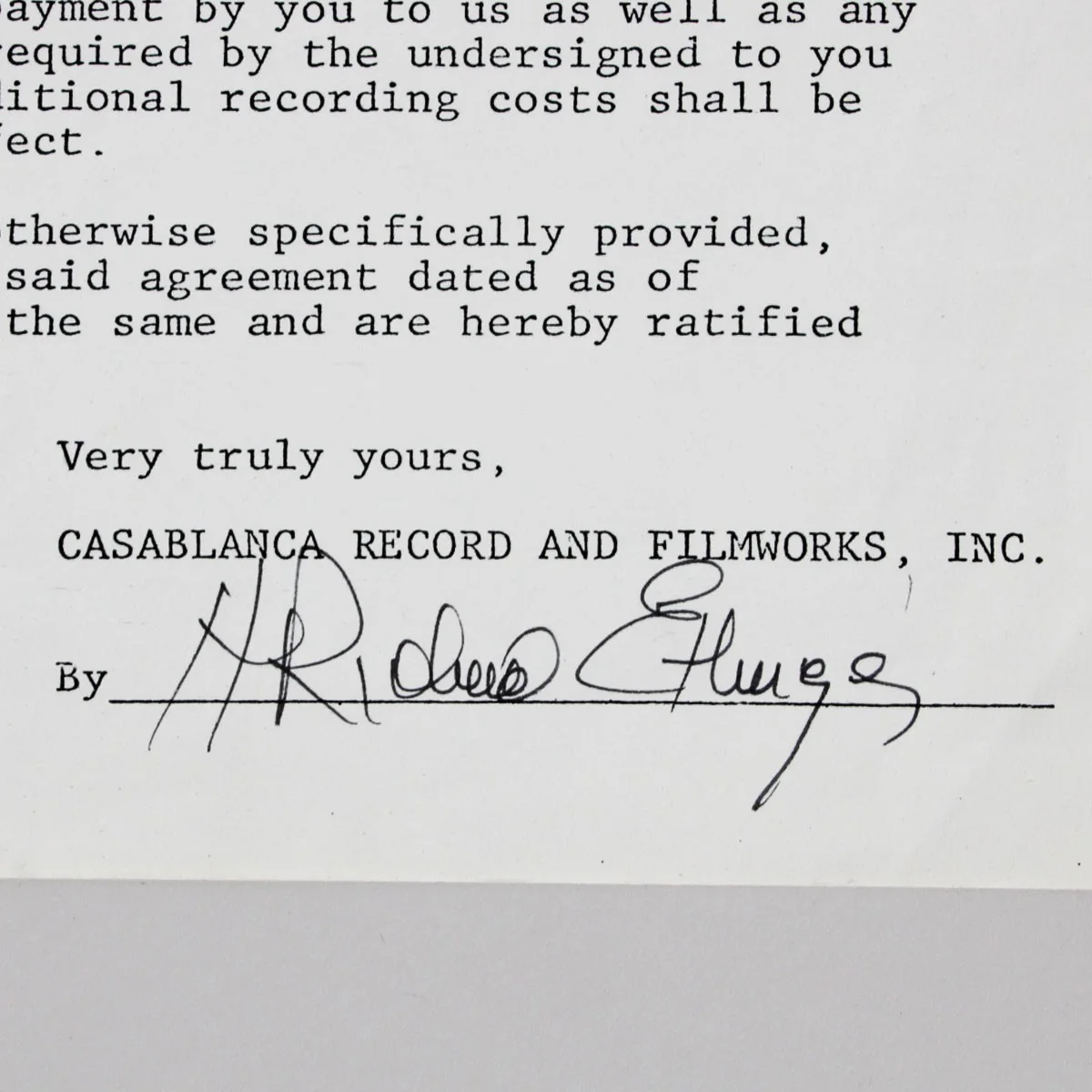 Cher Signed Contract 1978 Casablanca Record and Filmworks Full Name Cher Bono..., image 3