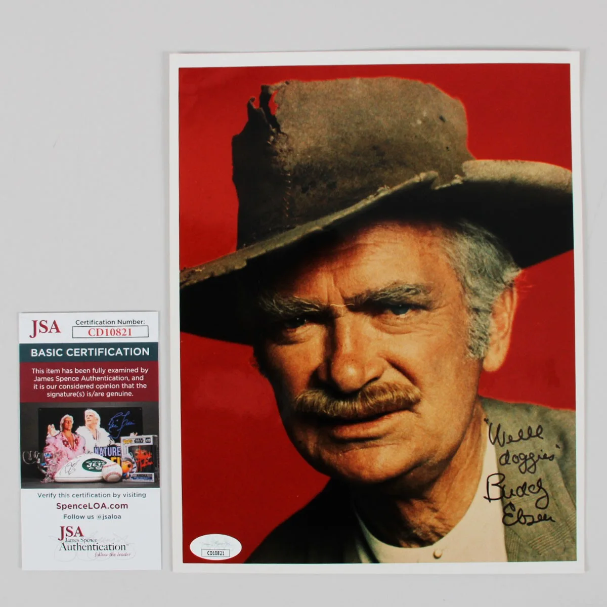 Buddy Ebsen Signed Photo 8x10 Beverly Hillbillies "Well Doggies"- COA JSA, изображение 3