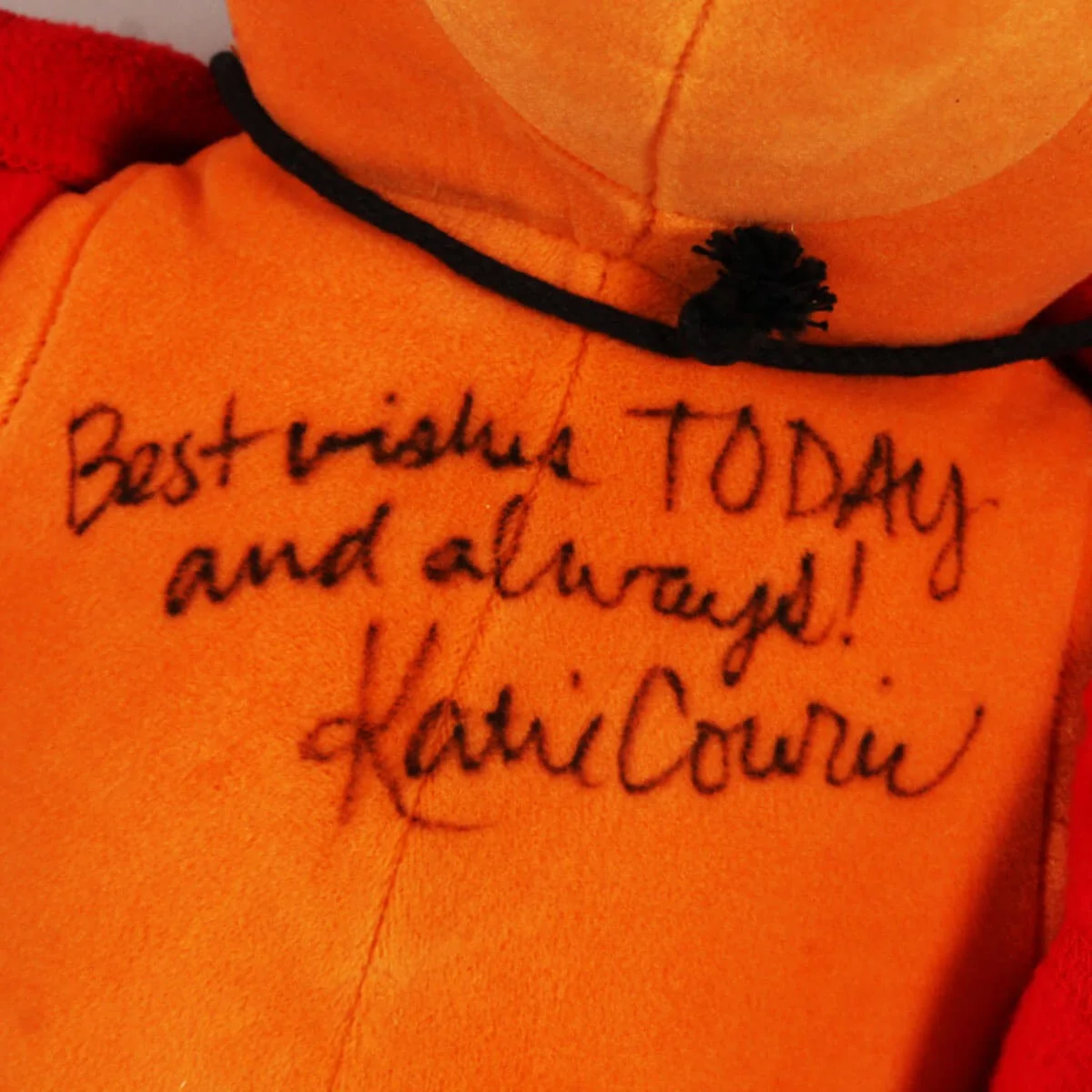 Katie Couric Signed Teddy Bear - COA JSA, image 2