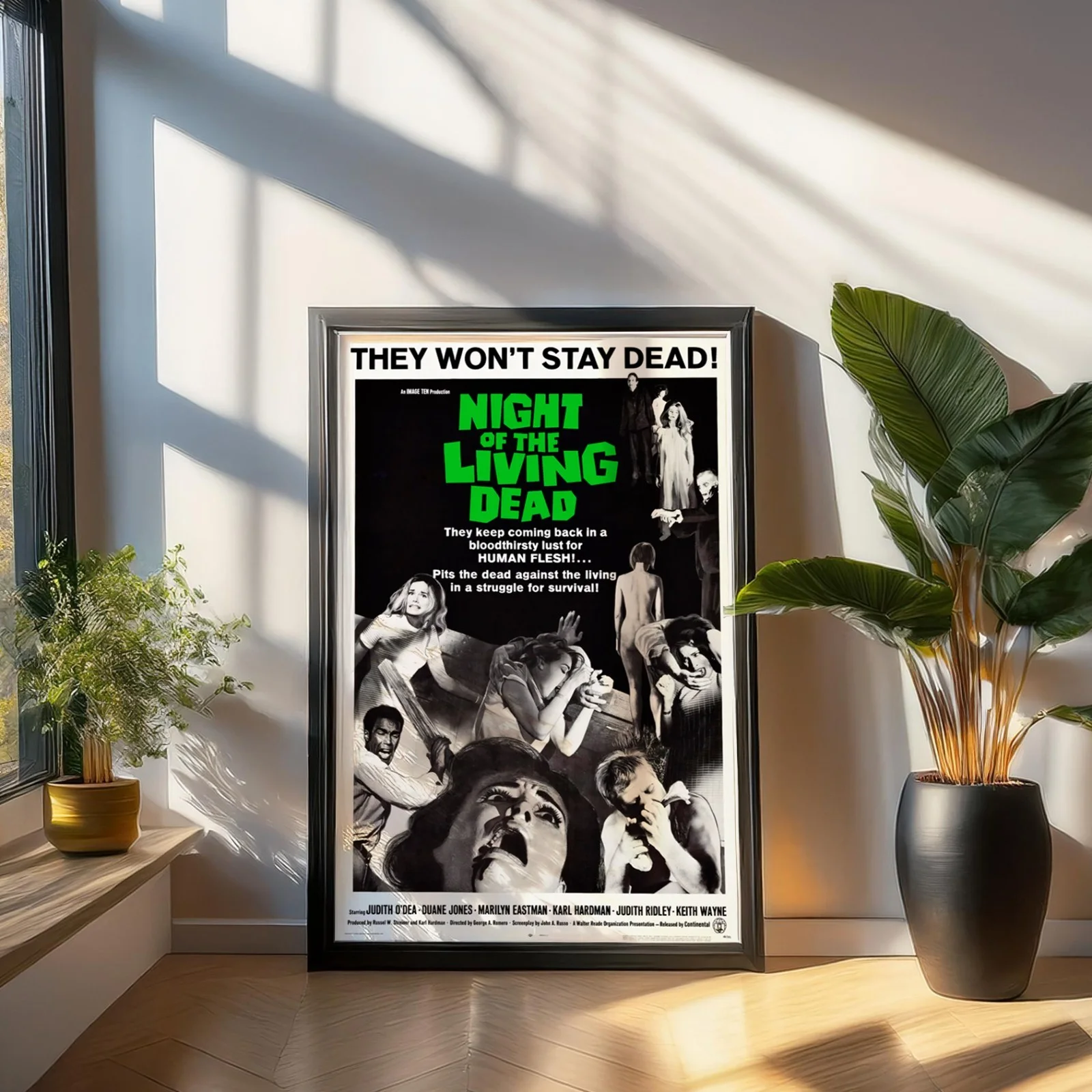 Night Of The Living Dead - 1968 Zombie Horror Restored 27.2" x 41" US One Sheet, изображение 3